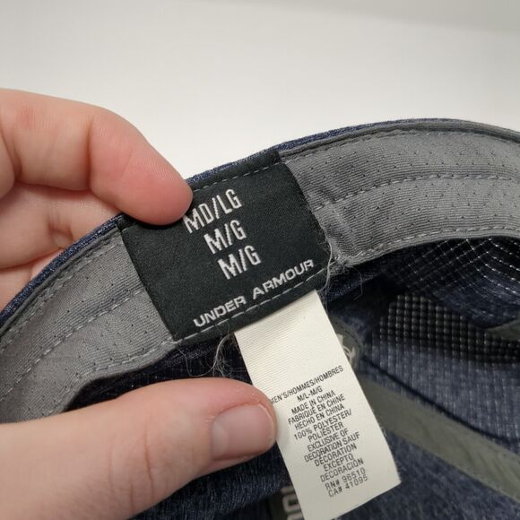 Under Armour CoolSwitch Fitted Hat Blue M/L Logo 6 Panel Outdoor - Picture 8 of 8